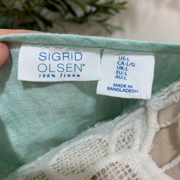 Sigrid Olsen Linen Dress Sz L - Picture 2 of 3